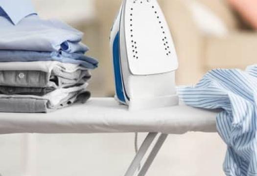 clean iron with laundry to iron
